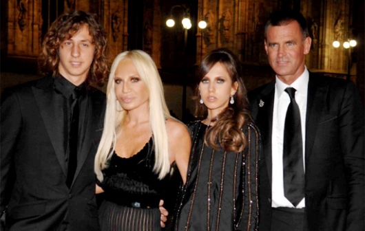 Allegra With Brother Daniel, Mom Donatella and Dad Paul Beck